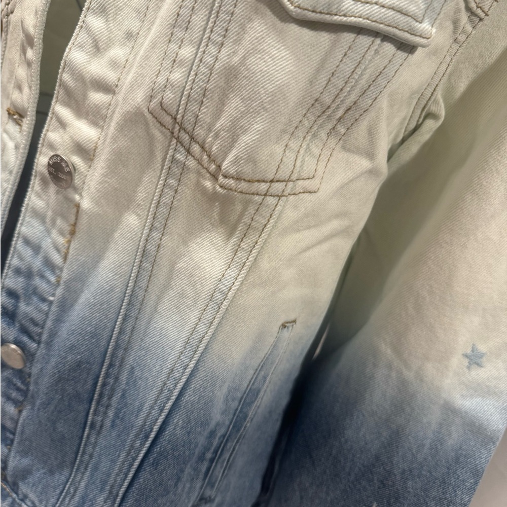 Miss Me Ombre Denim Jacket with Star Accents - Picture 5 of 5